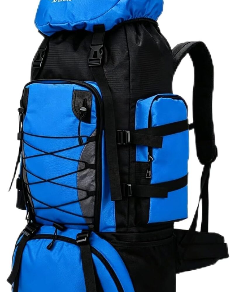 90L Hiking Backpack for Men and Women, Lightweight Travel Rucksack for Mountaineering,Backpacking and Outdoor Trips (Sky blue)