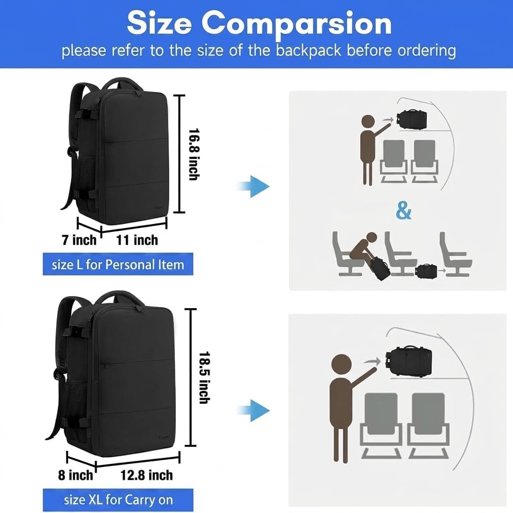 Taygeer Travel Backpack for Men Women, Carry On Backpack with Shoe Pouch - Image 6