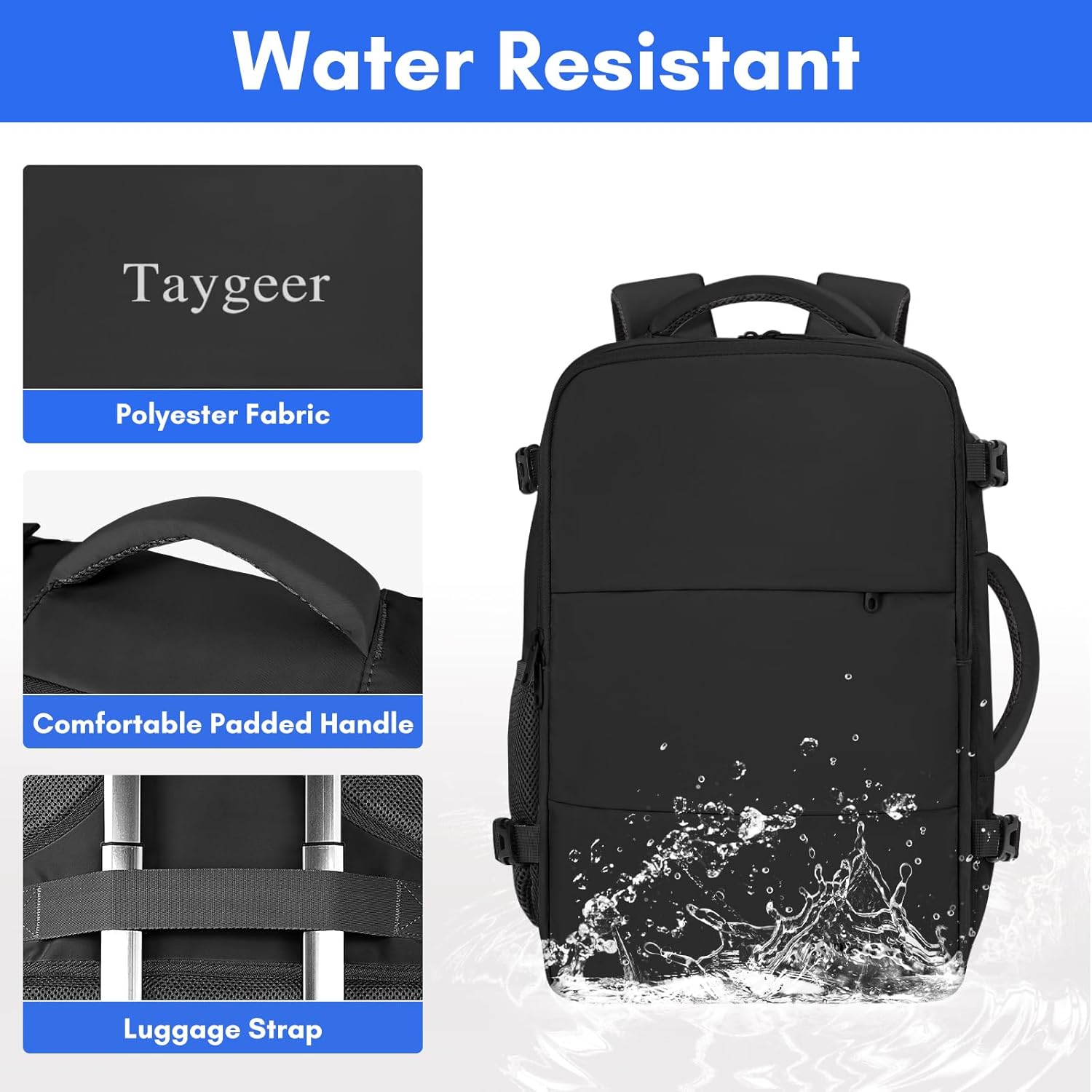 Taygeer Travel Backpack for Men Women, Carry On Backpack with Shoe Pouch - Image 7