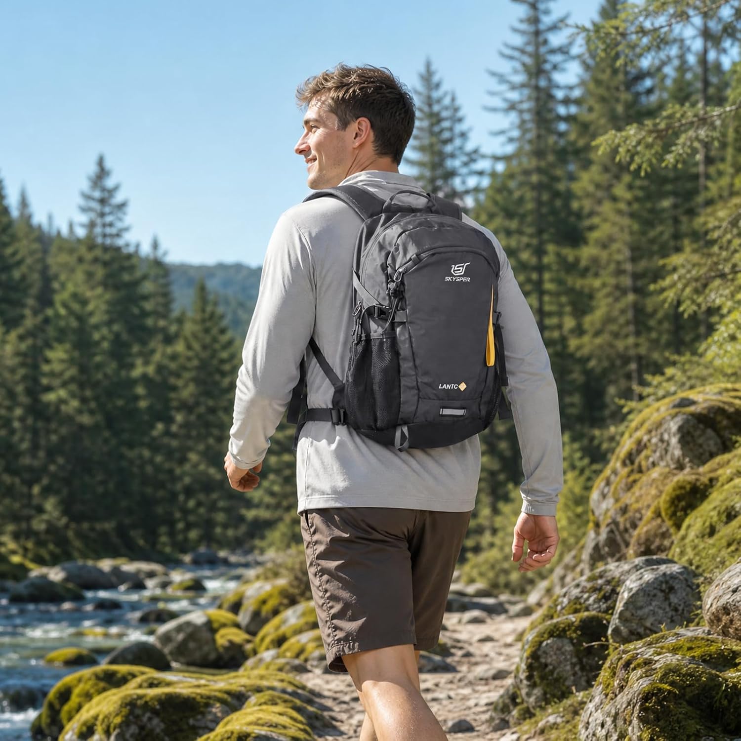 SKYSPER Small Hiking Backpack, 20L Lightweight Travel Backpacks Hiking Daypack Rucksack Women Men for Trekking Backpacking Outdoor Sports - Image 2