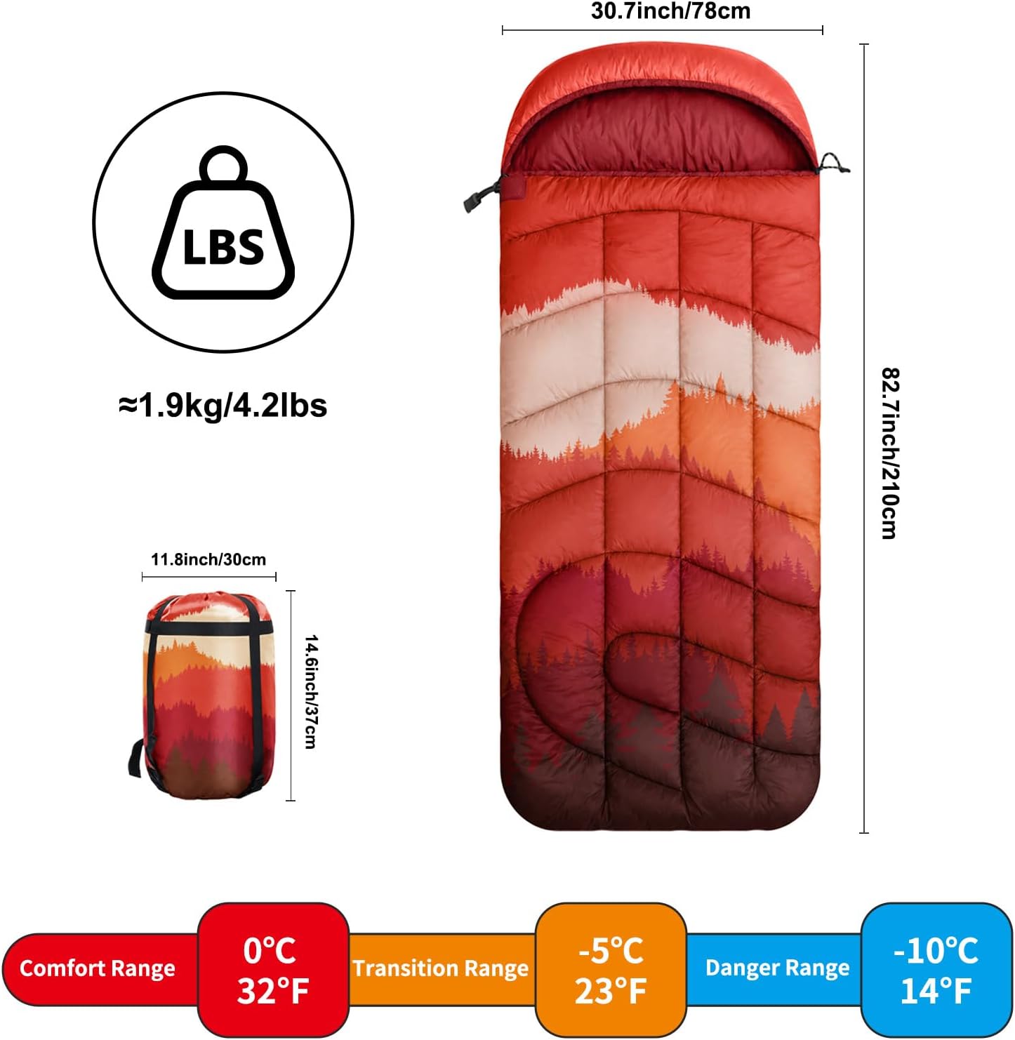 Sleeping Bags for Adults XXL Camping Sleeping Bag for Cold Weather - Image 5